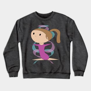 Cute Gymnast in Splits Crewneck Sweatshirt